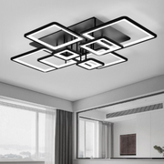 LED -csillár távirányítóval Ella 203W, 8 négyzet, hideg/forró/semleges fény, instabil, fekete