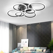 LED -csillár Betty 82W távirányítóval, 6 kör, hideg/forró/semleges fény, instabil, fekete