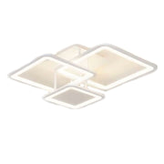 LED -csillár Zoe távirányítóval, 64W, 3 négyzet, hideg/forró/semleges fény, instabil, fehér