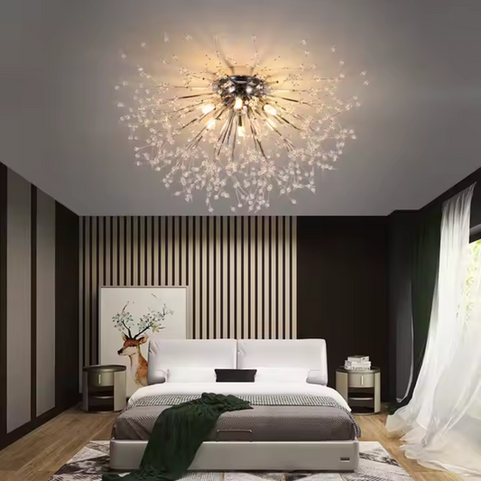 Crystal Chandelier Rondo Vivace, 6x G9, 49cm, Chrome