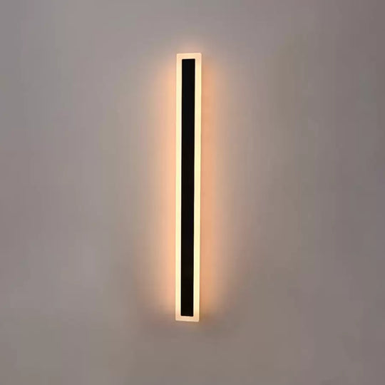 Mack kültéri LED fali lámpa, hossz 90 cm, 10 W, IP65, fém, lineáris, fekete kültéri fali lámpák alapértelmezett cím Alessandro Design