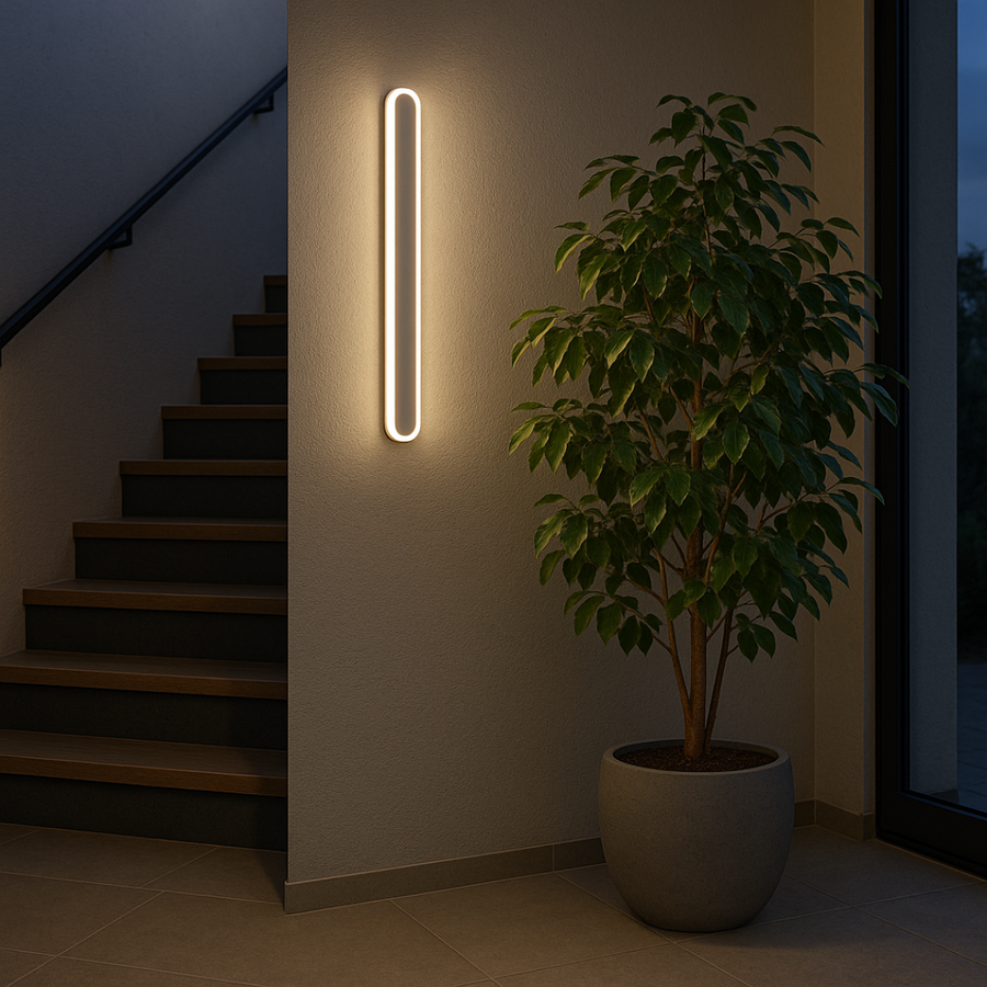 Vigyen fel Suha külső LED -t, hossza 50 cm, 6W, IP65, fém, lineáris, fehér