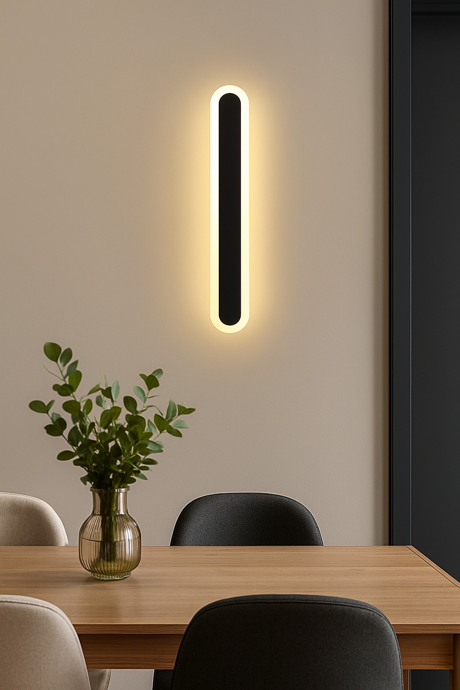 Vigyen fel Suha külső LED -t, 90 cm hosszúságot, 13W, IP65, fém, lineáris, fekete