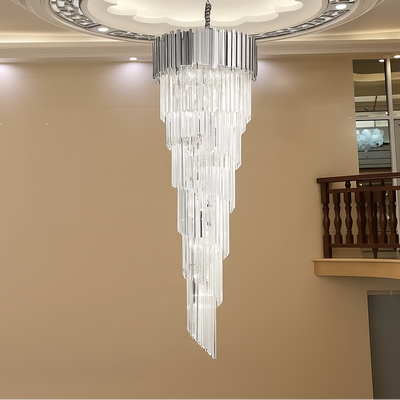 Crystal Chandelier Blois Ascendere E14, 60 cm átmérőjű, ezüst, állítható magasság