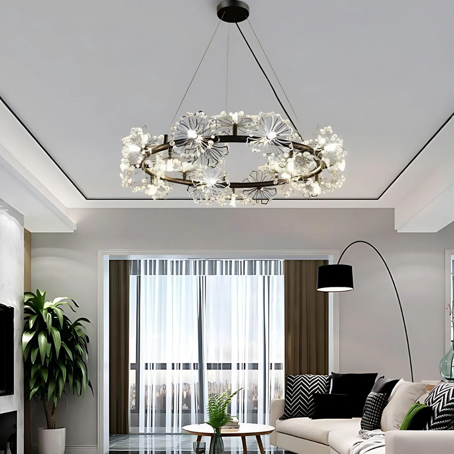 Crystal Chandelier Peterhof Magno, 62 cm átmérőjű, 25xg4, fekete, állítható magasság