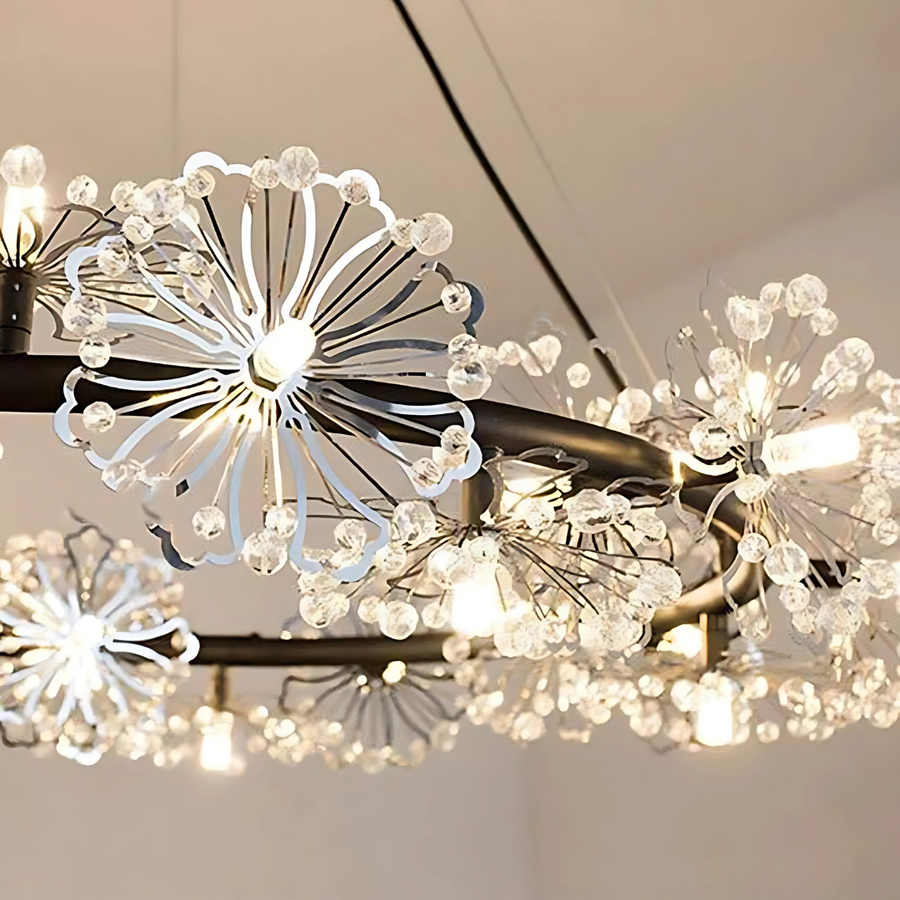 Crystal Chandelier Peterhof Magno, 62 cm átmérőjű, 25xg4, fekete, állítható magasság