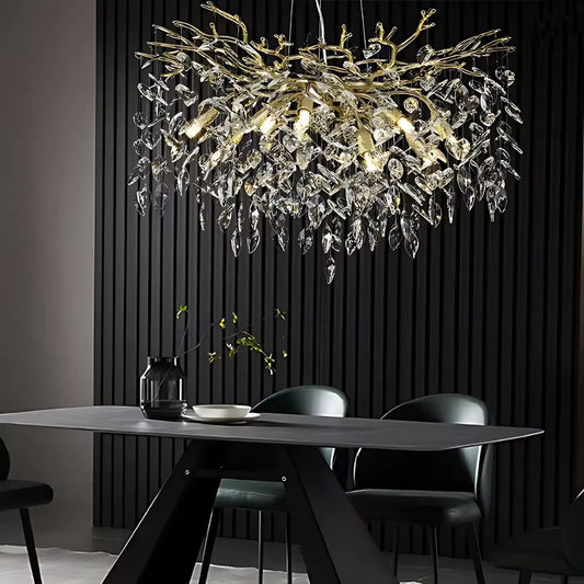 Crystal Chandelier Waltz Rhapsody, 9x G9, arany, 60 cm, állítható magasság