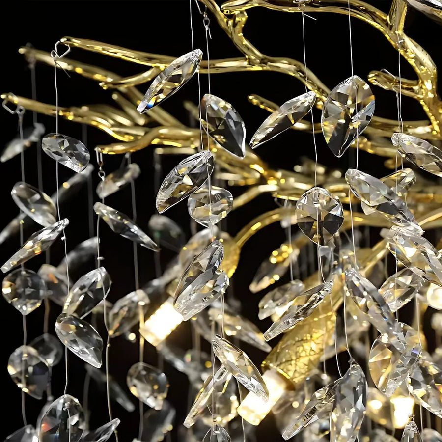 Crystal Chandelier Waltz Rhapsody, 9x G9, arany, 60 cm, állítható magasság