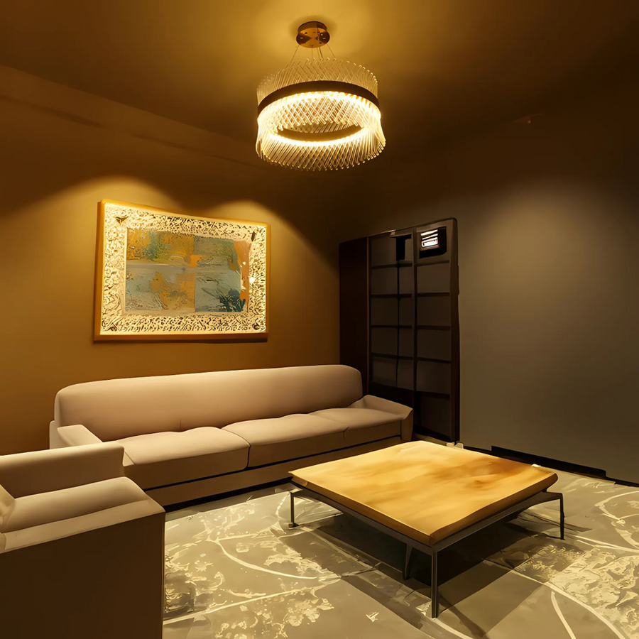 Candelabru Elegant LED, 93W, Lumina Calda/Rece/Neutra, Auriu
