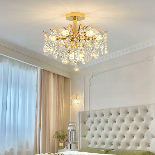 Crystal Crystal Chandelier, 6x E14, 45 cm átmérőjű, arany