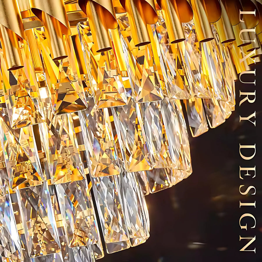 Crystal Chandelier Versailles Eleganza 8x E14, 49 cm átmérőjű, arany, állítható magasság