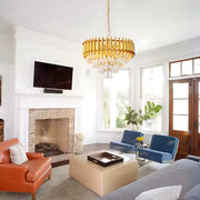 Crystal Chandelier Versailles Eleganza 8x E14, 49 cm átmérőjű, arany, állítható magasság