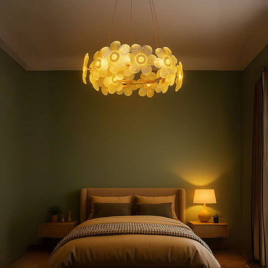 Cristal Chandelier Cadenza Allegro, 10x E14, 48 cm átmérőjű, állítható magasság, arany