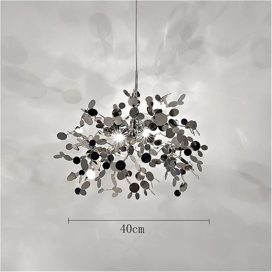 Modern csillár, Capricio Allegro, 2XE14, 40 cm átmérőjű, fényes króm, állítható magasság