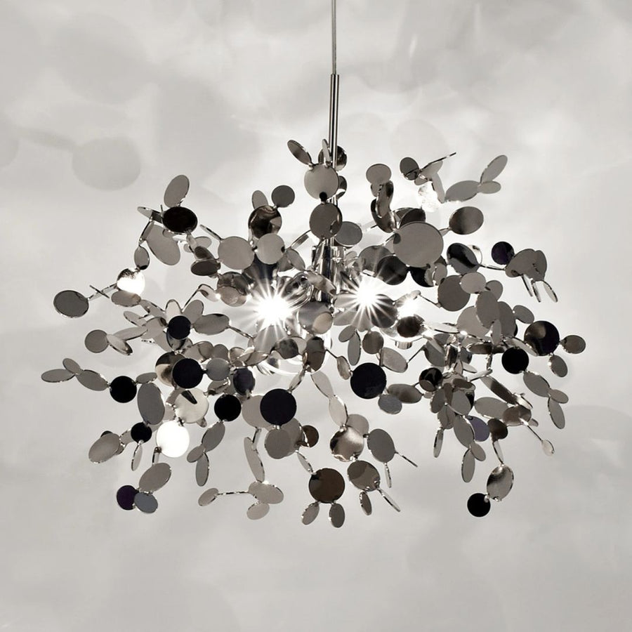 Modern csillár, Capricio Allegro, 2XE14, 40 cm átmérőjű, fényes króm, állítható magasság