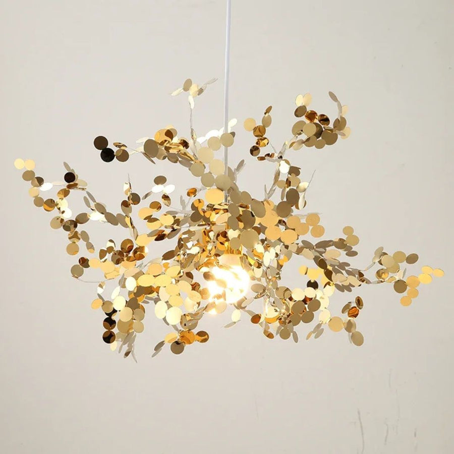 Modern csillár, Capricio Allegro, 2XE14, 40 cm átmérőjű, arany, állítható magasság