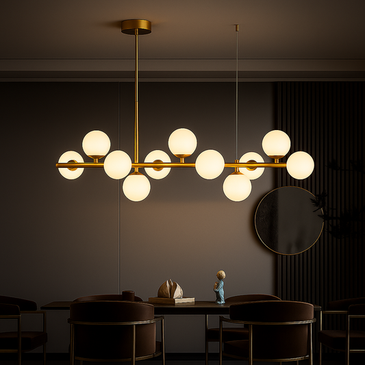 A vágy modern tetőtéri pavilon izzóval, 11x G9, arany, fém, állítható magasság