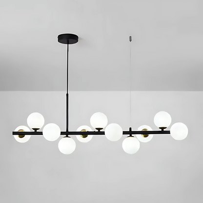 Modern tetőtéri tetőtéri pavilon vágy, 11x G9, fekete, fém, állítható magasság