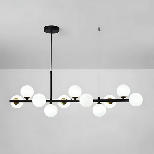 Modern tetőtéri tetőtéri pavilon vágy, 11x G9, fekete, fém, állítható magasság