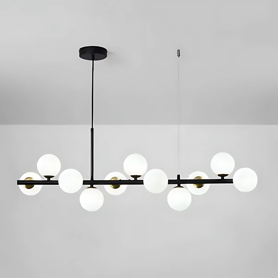 Modern tetőtéri tetőtéri pavilon vágy, 11x G9, fekete, fém, állítható magasság