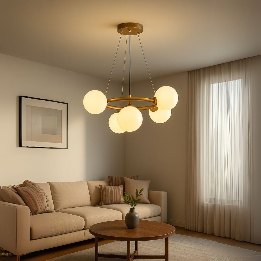 Roberto Chandelier, 5x G9, arany, fém, állítható magasság