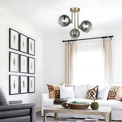Alessandro Chandelier, 3x E27, arany, sötétszürke, arany