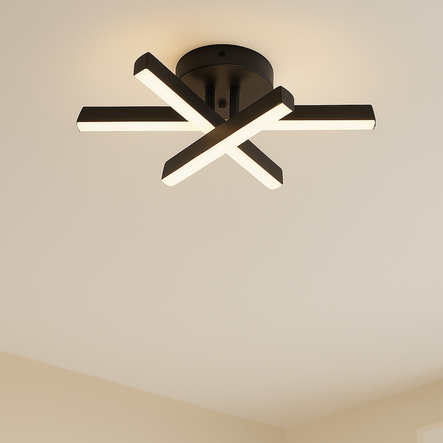 LED LED LED LUD, 18W, fekete, fém, hideg/forró/semleges fény