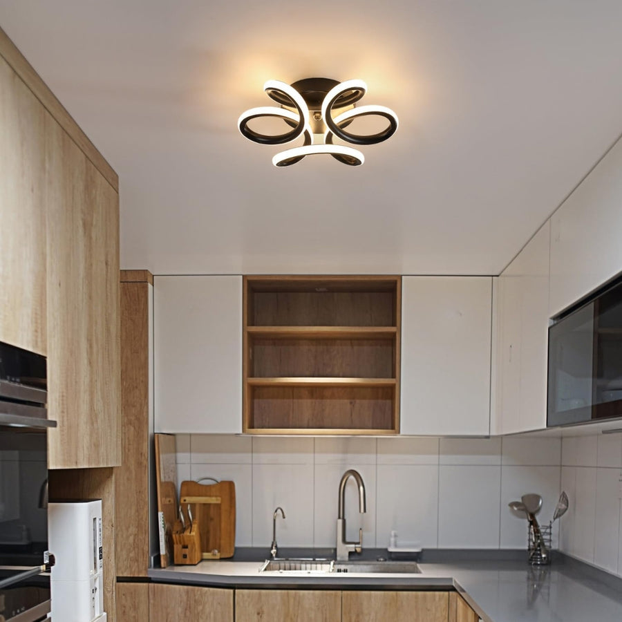 LED LED Vertex Helix, 44W, hullámos, hideg/forró/semleges fény, fekete