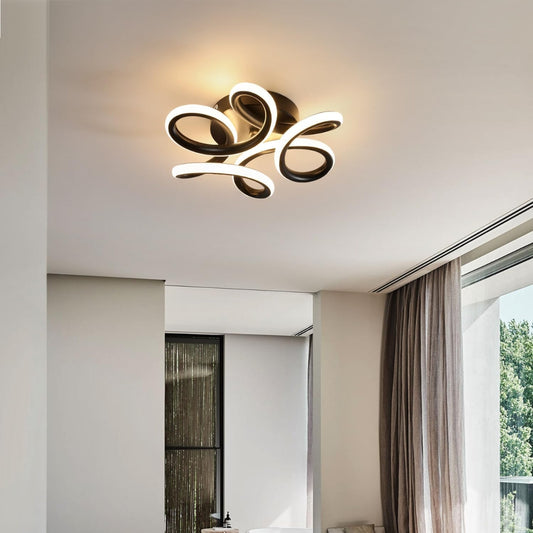 LED LED Vertex Helix, 44W, hullámos, hideg/forró/semleges fény, fekete