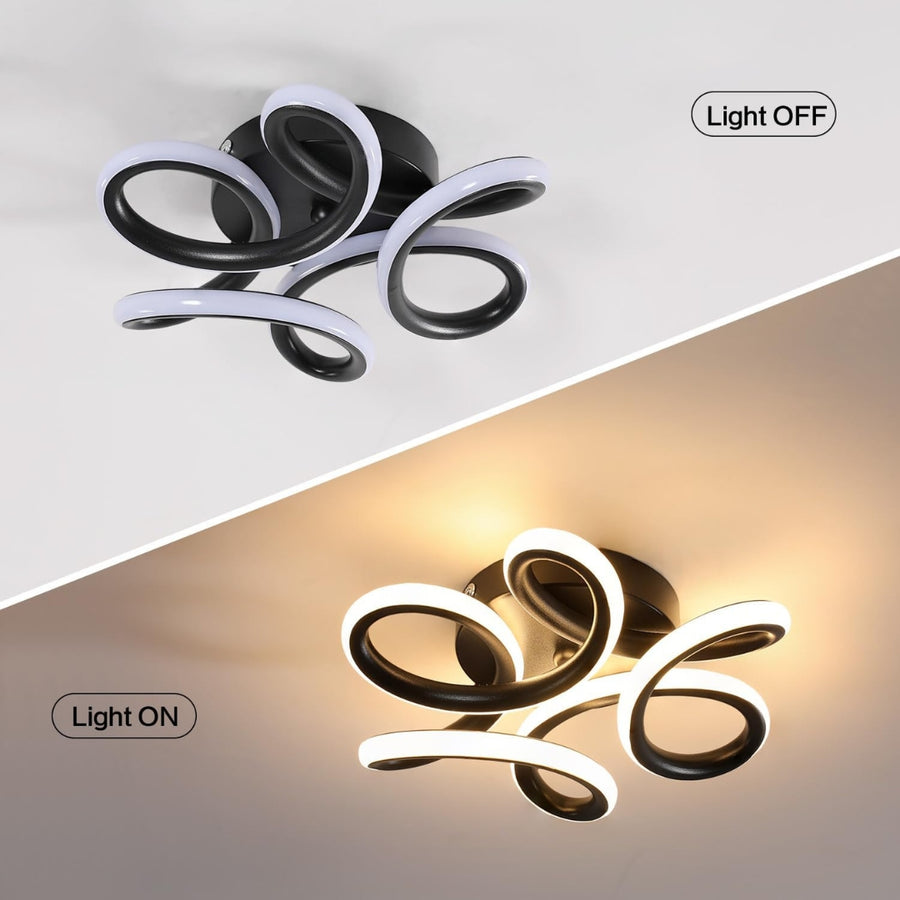 LED LED Vertex Helix, 44W, hullámos, hideg/forró/semleges fény, fekete