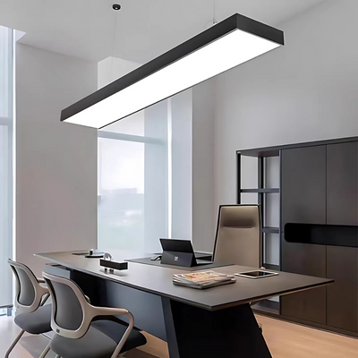 LED függő csillár DARIN, 120cm, 23W, állítható magasságú, hideg fény, fekete