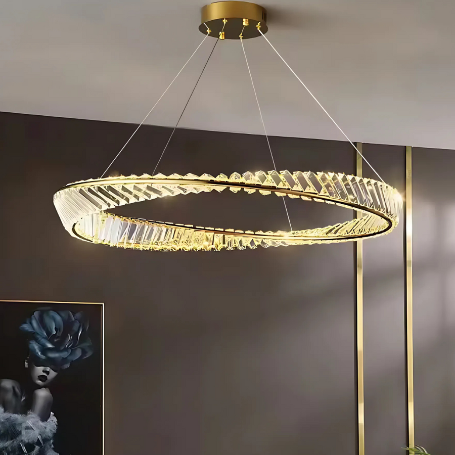LED -csillár távirányítóval és Luigi Crystal, 35W, hideg/forró/semleges fény, instabil, arany
