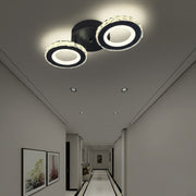LED -csillár távirányítóval és Crystal Nova Rotonda 29W, 2 kör, hideg/forró/semleges fény, instabil, fekete