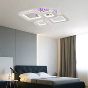 LED -csillár távirányítóval és Crystal Nova Rhomba RGB 60W, 4 négyzet