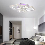 LED -csillár távirányítóval és Crystal Nova Rhomba RGB 60W, 4 négyzet