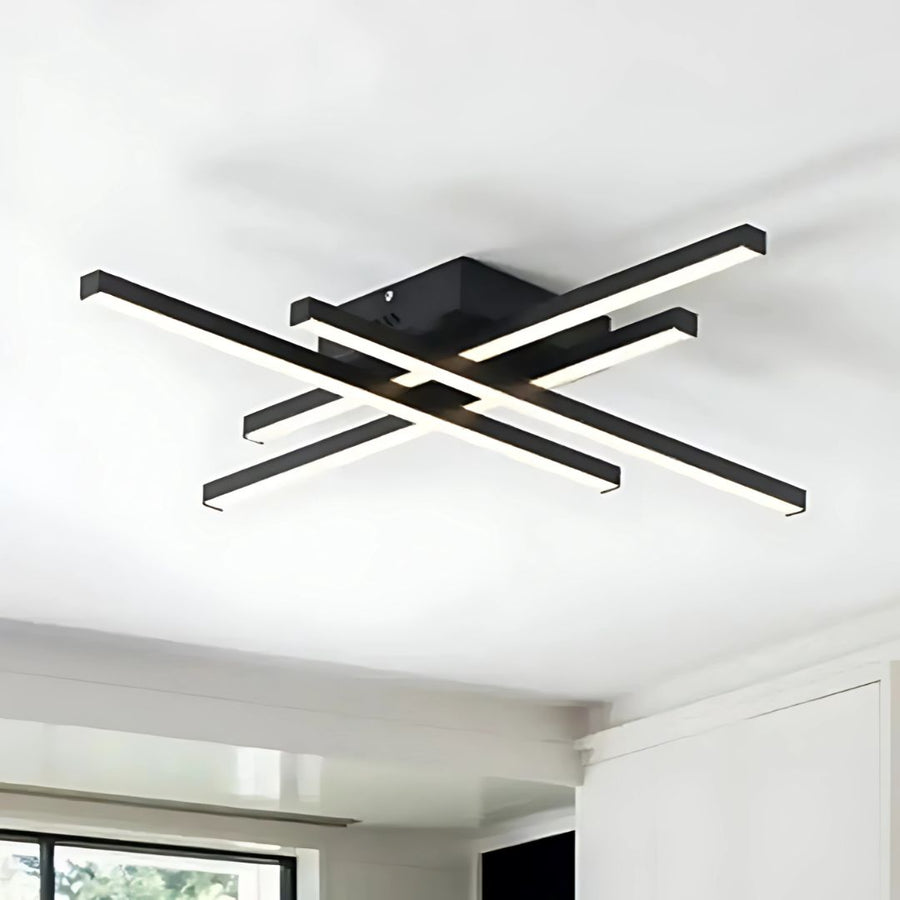 LED -csillár Aroldo távirányítóval, 43W, dimable, fekete
