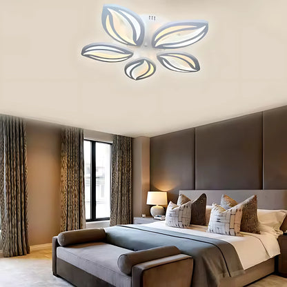 LED -csillár orchidea távirányítóval, 65W, 5 szirom, hideg/forró/semleges fény, instabil, fehér