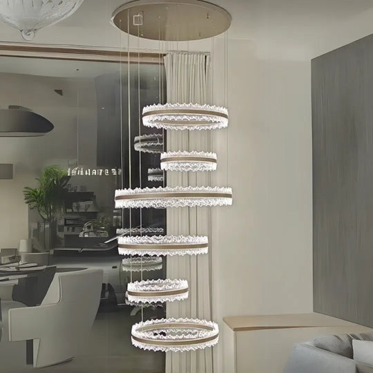 Függesztett LED-csillár távirányítóval NIVALIS Grand 480W, hideg/meleg/semleges fény, szabályozható, állítható magasságú, arany modern csillárok alapértelmezett cím Alessandro Design