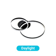LED -csillár távirányítóval Elisabeth 71W, 2 kör, hideg/forró/semleges fény, instabil, fekete