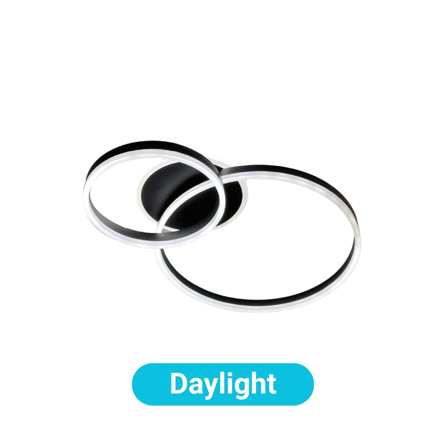 LED -csillár távirányítóval Elisabeth 71W, 2 kör, hideg/forró/semleges fény, instabil, fekete
