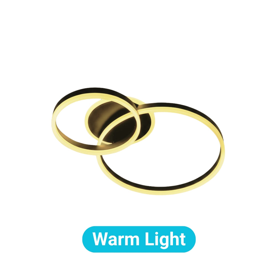 LED -csillár távirányítóval Elisabeth 71W, 2 kör, hideg/forró/semleges fény, instabil, fekete