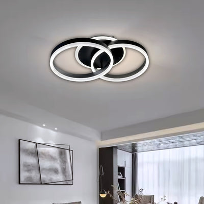 LED -csillár távirányítóval Riga Lilith 55W, 2 kör, hideg/forró/semleges fény, instabil, fekete