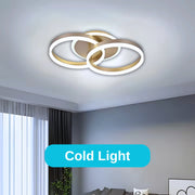 LED -csillár távirányítóval Dario 55W, 2 kör, hideg/forró/semleges fény, instabil, arany