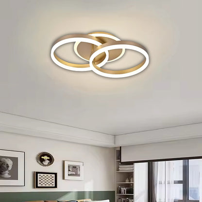 LED -csillár távirányítóval Dario 55W, 2 kör, hideg/forró/semleges fény, instabil, arany