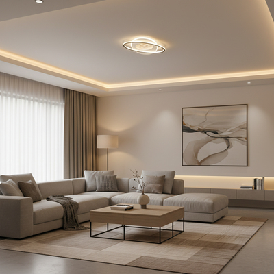LED -csillár Volta 125W távirányítóval, ovális, hideg/forró/semleges fény, instabil, fekete