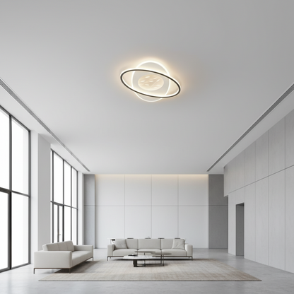LED -csillár Volta 125W távirányítóval, ovális, hideg/forró/semleges fény, instabil, fekete