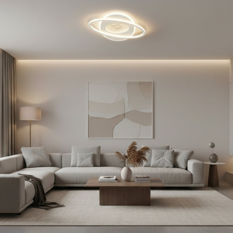 LED -csillár Volta 125W távirányítóval, ovális, hideg/forró/semleges fény, instabil, fehér