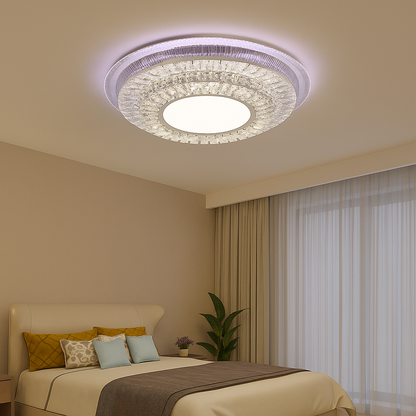 LED -csillár Miralux RGB távirányítóval, 70W, kék/hideg/meleg fény, fehér, fehér