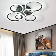 LED -csillár Betty 82W távirányítóval, 6 kör, hideg/forró/semleges fény, instabil, fekete