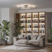 LED -csillár Betty 82W távirányítóval, 6 kör, hideg/forró/semleges fény, instabil, fekete